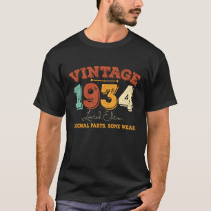 Funny 91 Year Old 1934 Vintag 91. Geburtstagsgesch T-Shirt