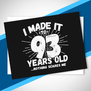 Funny 93. Geburtstag Zitat sarkastisch 93 Jahre al Postkarte