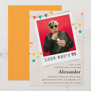 Funny 95. Geburtstag Einladungen Männer Spaß Foto