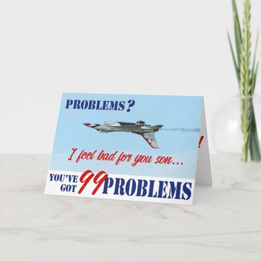 Funny 99 Problems Air Force Basic Training Card Karte (Vorderseite)