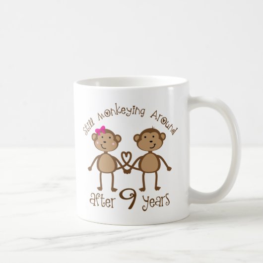 Funny 9th Wedding Jubiläumsgeschenke Kaffeetasse (Rechts)