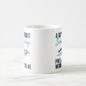 funny A Day Without Swimming Probably Wouldnt Kill Kaffeetasse (Mittel)