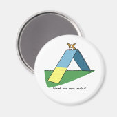 Funny A-Frame Corgi Agility Magnet (Vorderseite/Rückseite)