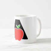 Funny A für Apfel Kaffeetasse (VorderseiteRechts)