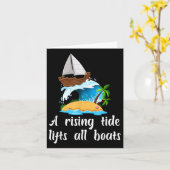 Funny A Rising tide Lift Alle Boote Karte (Gelbe Blume)