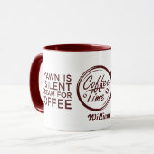 Funny A Yawl ist ein leiser Schrei nach Kaffee Tasse (Vorderseite Links)