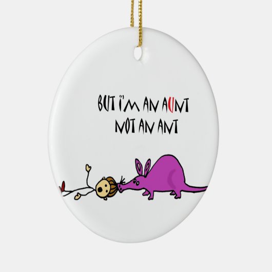 Funny Aardvark Ess Tante nicht ant Cartoon Keramikornament (Rechts)
