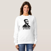 Funny Abe Lincoln White Sweatshirt (Vorne ganz)