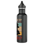 Funny Aber hast du Leches probiert - Pestärztin Edelstahlflasche (Rechts)