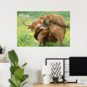 Funny Aberdeen Angus Cow Poster Print (Heimbüro)