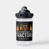 Funny abgelenkte Traktoren geben Namen Trinkflasche (Rückseite)