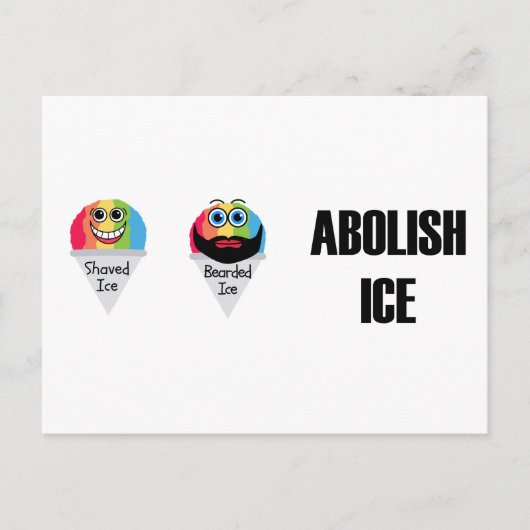 Funny Abolish Ice Feiertagspostkarte (Vorderseite)