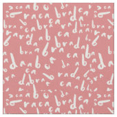 Funny Abracadabra Weißer Text. Korallenrosa Hinter Stoff (Nahaufnahme)