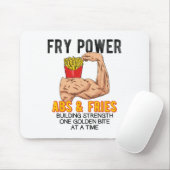 Funny Abs Exercise French Fries Muscle Building Bo Mousepad (Mit Mouse)