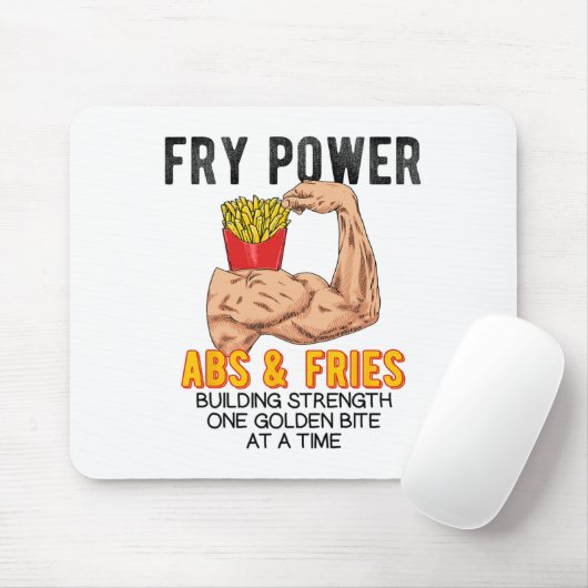 Funny Abs Exercise French Fries Muscle Building Bo Mousepad (Mit Mouse)