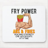 Funny Abs Exercise French Fries Muscle Building Bo Mousepad (Vorne)