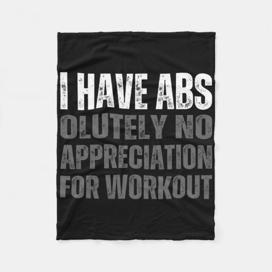 Funny Abs Spaß Fleecedecke (Vorderseite)