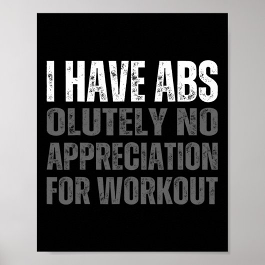 Funny Abs Spaß Poster (Vorne)