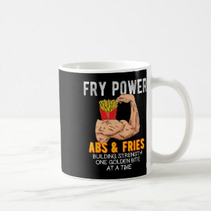 Funny Abs üben Französisch Fries Muscle Gebäude Bo Kaffeetasse