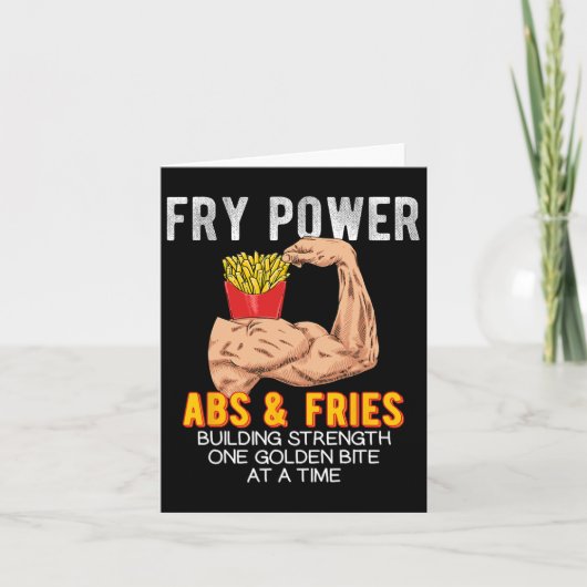 Funny Abs üben Französisch Fries Muscle Gebäude Bo Karte (Vorderseite)