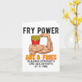 Funny Abs üben Französisch Fries Muscle Gebäude Bo Karte (Gelbe Blume)