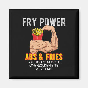 Funny Abs üben Französisch Fries Muscle Gebäude Bo Magnet
