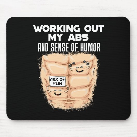 Funny Abs Übung Muskel Gebäude Bodybuilding 1 Mousepad (Vorne)