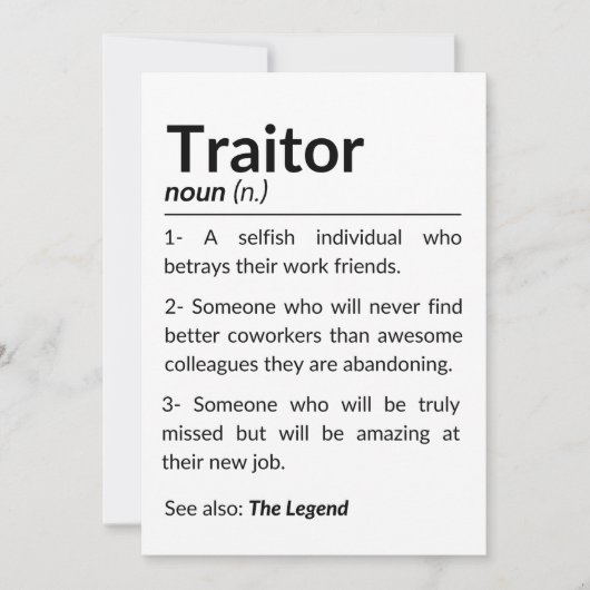 Funny Abschiedsarbeiter, verlassend Arbeitskollege Dankeskarte (Vorderseite)