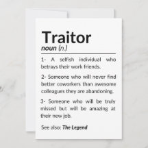 Funny Abschiedsarbeiter, verlassend Arbeitskollege