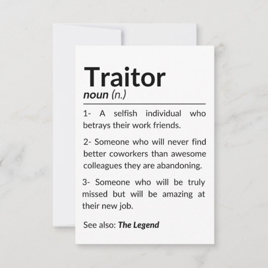 Funny Abschiedsarbeiter, verlassend Arbeitskollege Dankeskarte (Vorderseite)