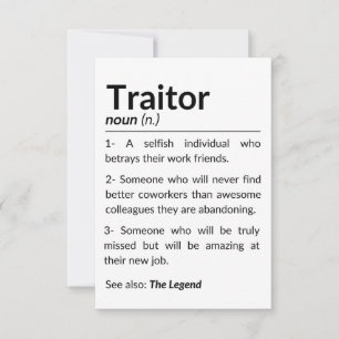 Funny Abschiedsarbeiter, verlassend Arbeitskollege Dankeskarte