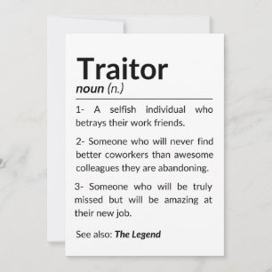 Funny Abschiedsarbeiter, verlassend Arbeitskollege Feiertagskarte