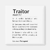 Funny Abschiedsarbeiter, verlassend Arbeitskollege Magnet (Vorne)