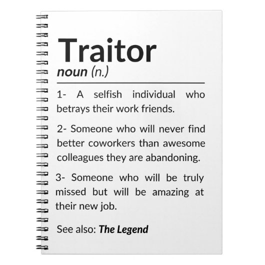 Funny Abschiedsarbeiter, verlassend Arbeitskollege Notizblock (Vorderseite)