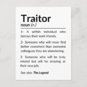 Funny Abschiedsarbeiter, verlassend Arbeitskollege Postkarte (Vorderseite)