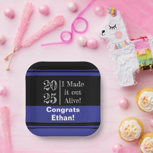 Funny Abschluss 2025 Pappteller (Party)