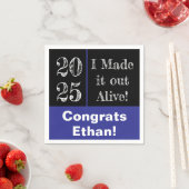 Funny Abschluss 2025 Serviette (Beispiel)