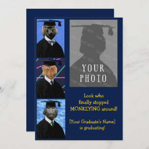 Funny Abschluss Affen Party Ankündigung