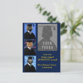 Funny Abschluss Affen Personalisiert Annoucement Postkarte (Stehend Vorderseite)