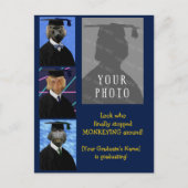 Funny Abschluss Affen Personalisiert Annoucement Postkarte (Vorderseite)