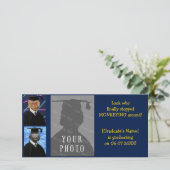 Funny Abschluss Affen Personalisiert Grad Foto Ankündigung (Stehend Vorderseite)