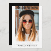 Funny Abschluss Ankündigung Foto-Karte (Vorne/Hinten)