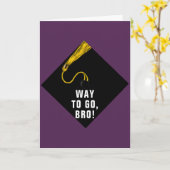 Funny Abschluss Brother Card Karte (Gelbe Blume)