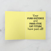 Funny Abschluss Card Cartoon Chat Karte (Innenseite)