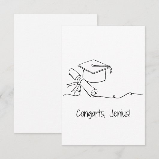 Funny Abschluss Card Dankeskarte (Vorne/Hinten)