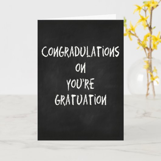 Funny Abschluss card - Glückwunsch Karte (Gelbe Blume)