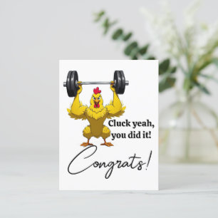 Funny Abschluss Card - Glückwünsche mit Hühnergefa Postkarte
