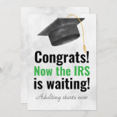 Funny Abschluss Card - IRS ist Gewartet Einladung (Vorne/Hinten)