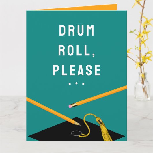 Funny Abschluss Card Karte (Gelbe Blume)