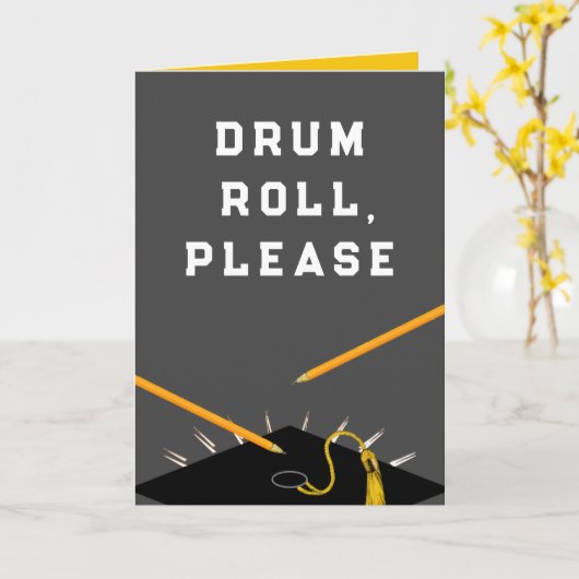 Funny Abschluss Card Karte (Gelbe Blume)